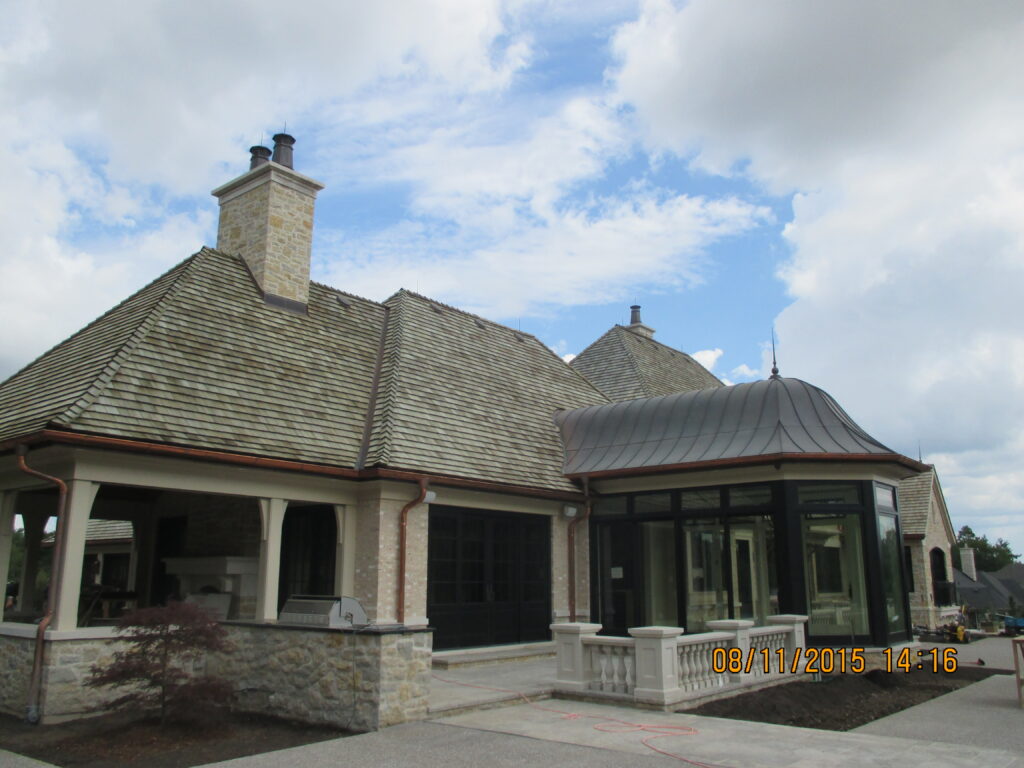 Lightning protection system install on custom home