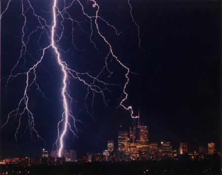 Lightning striking Toronto