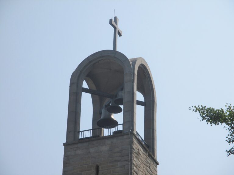 Lightning protection system install on church bell tower