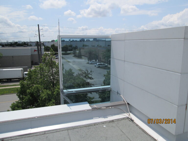 Lightning protection on commercial building